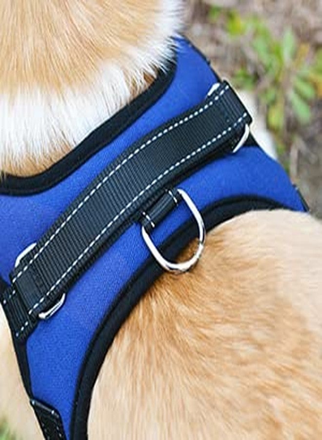 Smart Pups Dog Reflective Vest Harness with Adjustable Strap - No More Pulling Vest for Outdoor Walking Dogs and Puppies (Navy Blue) - Medium - Image 5